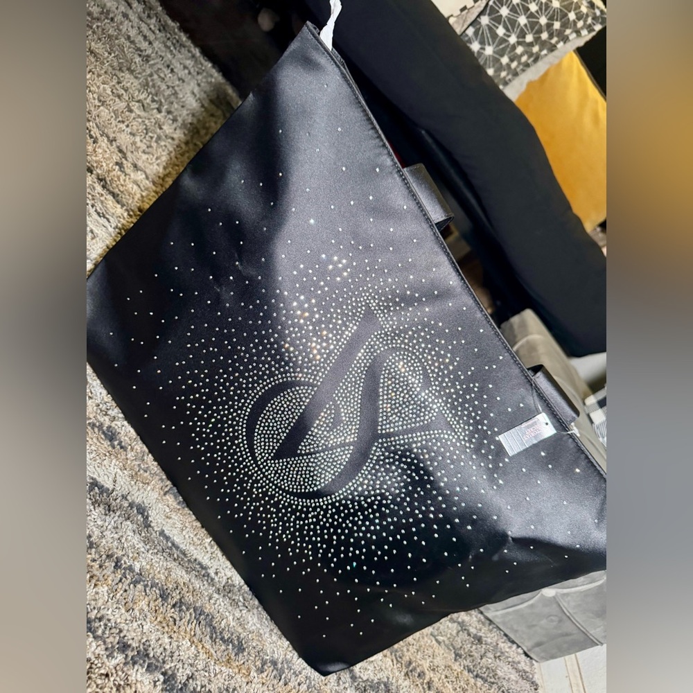 Black & Silver Rhinestone VS Tote Bag